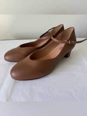 NEW! BLOCH Size 12 Wide Brown Character Theater Dance Shoes - 12W
